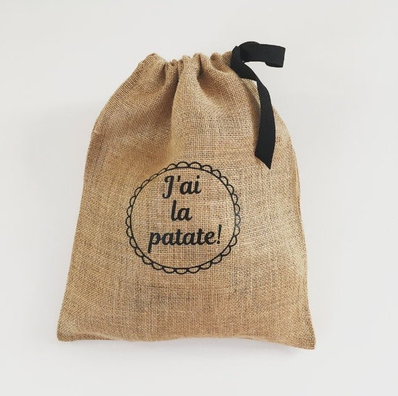 Sac en toile de jute pour conserver les pommes de terres