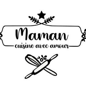 Tablier de cuisine femme personnalisé. Cadeau cuisine personnalisé. Cadeau Fête des mères. Tablier chef maman image 8