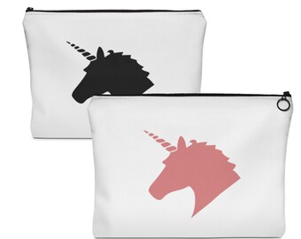 Unicorn Makeup Bag In Blush Pink And Black