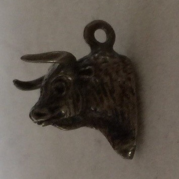 Magnificent Toro Bull Animal Mini Spanish Charm Pendant, 1g.