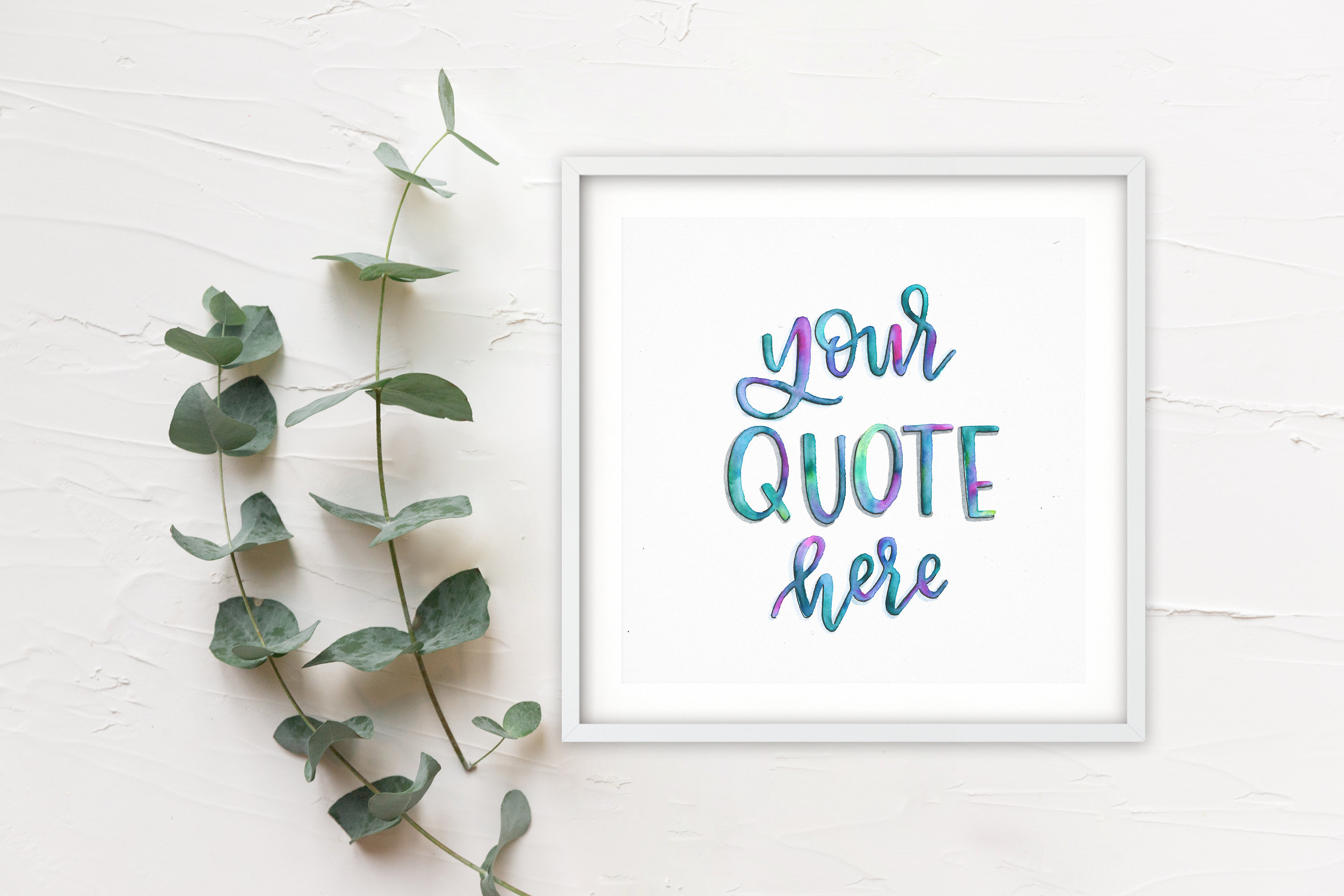 Custom Hand Lettered Watercolor Quote - Etsy