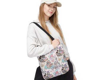 Disney Parks Rides Mouse Pastel Vintage Tote Bag Canvas