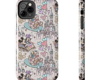 Pastel Mickey Minnie Rides Mouse Phone Case Gift Inspired Fan Art Disneyland Parks Gift Iphone Samsung Movie Disney Lands Carousel