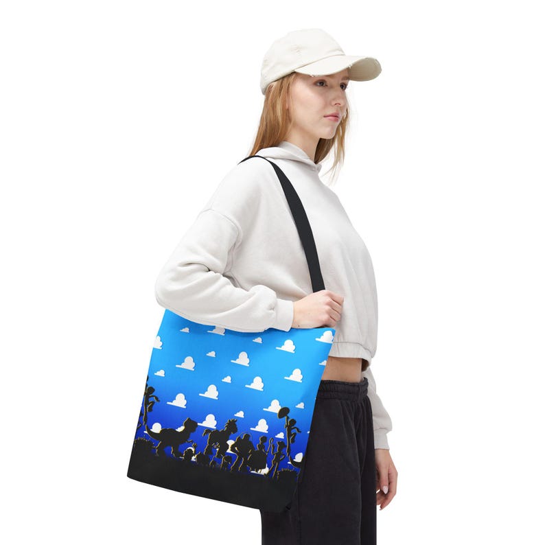 Toy Story Disney inspiriert Canvas Tote Bag Fan handgezeichnete benutzerdefinierte Kunst Disneyland Film Fahrt Landet Buzz Lightjahre Woody Jessie Bild 2