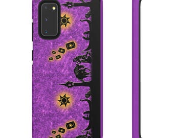 Tangled Disney Phone Case Samsung Gift Hard Durable Rides Mouse World Epcot Lands Border Silhouette Princess Rapunzel Flynn Lanterns Flower