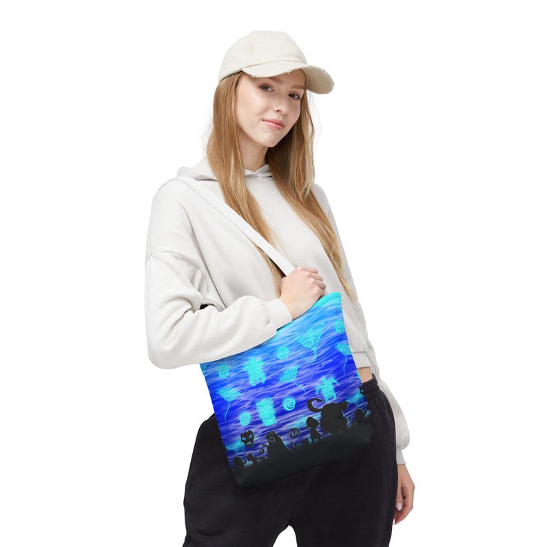 Moana Maui Canvas Tote Bag Disney Disneyland Parks Ride World Magic Kingdom Lands mouse movie ocean tafiti heart pua image 4