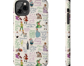 Peter Pan Inspired Phone Case Gift Inspired Fan Art Movie Disneyland Magic Kingdom World Iphone Tinkerbell Wendy Captain Hook Smee