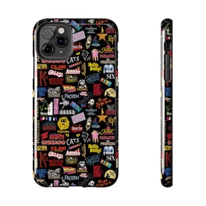 Broadway Theater Music Phone Case Gift Inspired Fan Art Movie Iphone Musicals Shows Rent Hamilton Phantom of the Opera Wicked Mean Girls