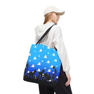 Toy Story Disney inspiriert Canvas Tote Bag Fan handgezeichnete benutzerdefinierte Kunst Disneyland Film Fahrt Landet Buzz Lightjahre Woody Jessie Bild 1