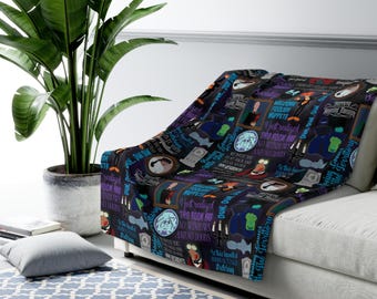 MHM Muppets Haunted Mansion Quotes Disney Inspired Sherpa Fleece Blanket