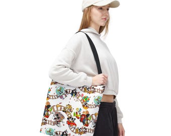 Runaway Railway Canvas Tote Bag Disney Disneyland Parks Ride World Magic Kingdom Lands mickey minnie mouse daisy donald goofy conga