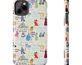 Cinderella Princess Phone Case Disneyland World Magic Kingdom Gift Inspired Fan Art Iphone Quotes Gus Mice Slipper Fairy Godmother