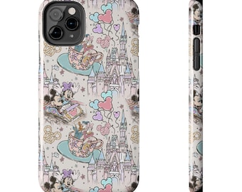 Pastel Mickey Minnie Rides Mouse Phone Case Gift Inspired Fan Art Disneyland Parks Gift Iphone Samsung Movie Disney Lands Carousel
