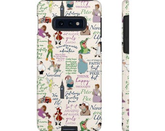 Peter Pan Phone Case Samsung Gift Hard Durable Quotes Disney Neutral Ride Nana Tinkerbell Fairy Lost boys wendy michael peter captain hook