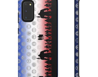 Avengers Phone Case Samsung Gift Hard Durable Rides Mouse World Epcot Lands Border Silhouette Disney Spiderman Hulk Captain America Iron man