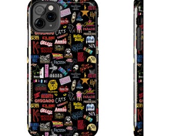 Broadway Theater Music Phone Case Gift Inspired Fan Art Movie Iphone Musicals Shows Rent Hamilton Phantom of the Opera Wicked Mean Girls