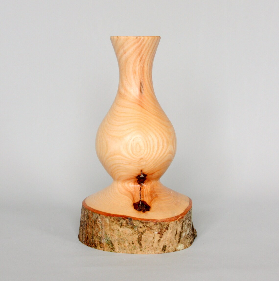 Wooden Bud Vase With Glass Insert in Irish Ash. Weed Pot Etsy