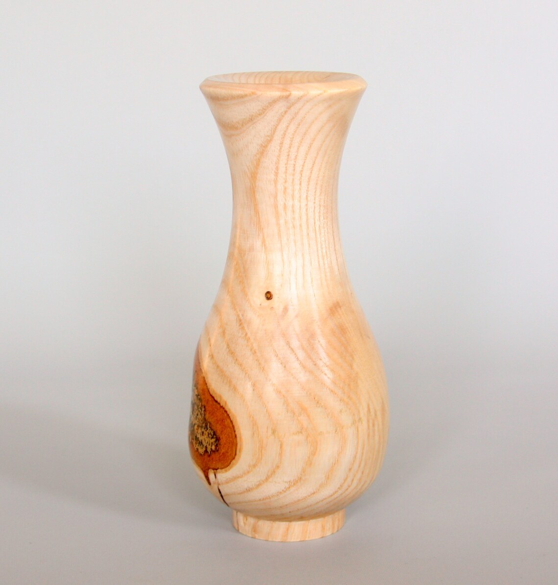 Wooden Bud vase with glass insert in irish Ash. Weed pot Etsy