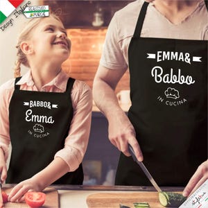 GREMBIULE DA CUCINA papa' mamma figlio figlia tale padre