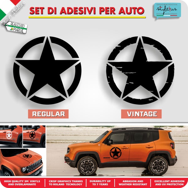 SET di adesivi stella militare U.S. Army