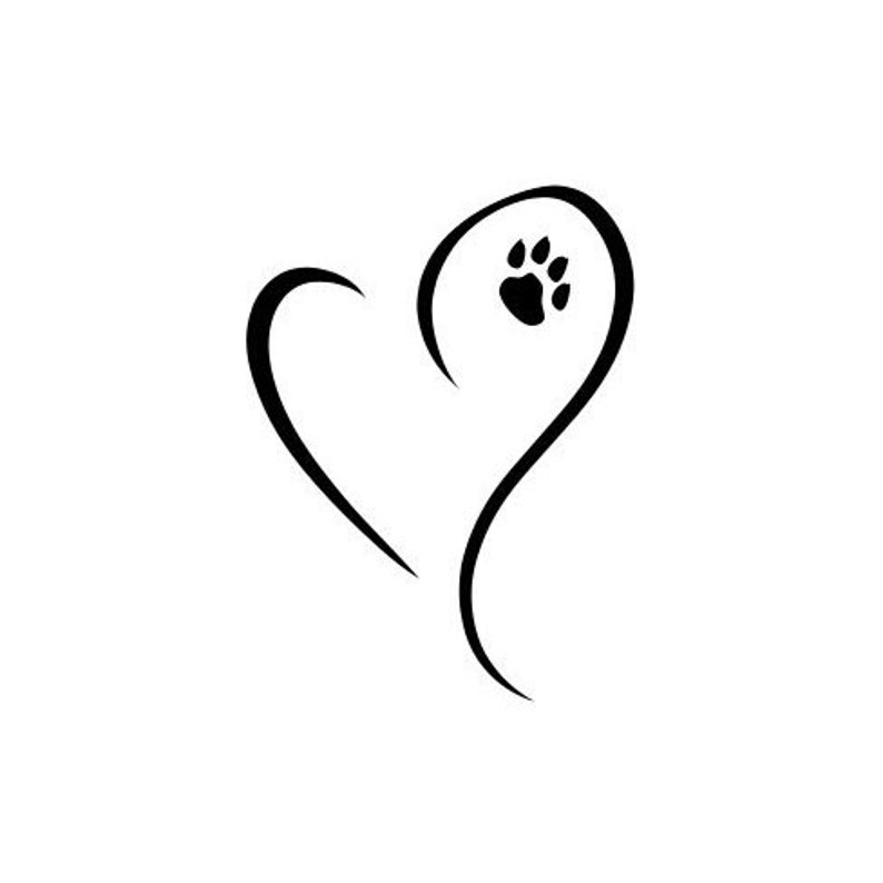 Heart With Dog Paw SVG/PNG Digital Download - Etsy