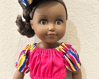 Muñeca afroamericana de 18 pulgadas con ropa africana