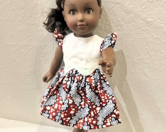 Muñeca afroamericana de 18 pulgadas, ropa/vestido africano