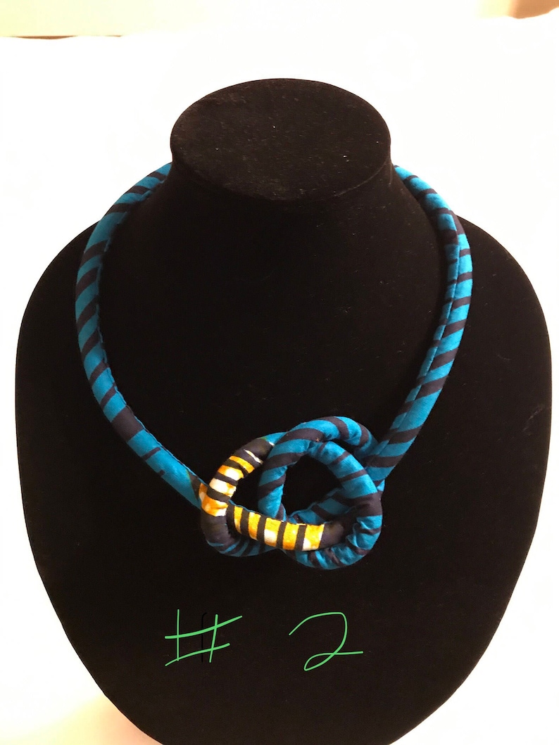 African Ankara Fabric Rope Necklaces/various / African Etsy