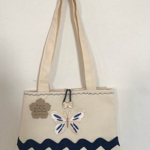Mädchen Handtasche/Tasche für Mädchen/Geschenk für Mädchen/blau Tasche/blau, Creme und Gold Tasche/Schmetterling Tasche / Beutel Prinzessin