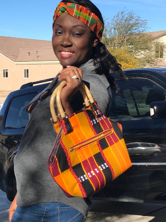 African Headband Set of 3 Turban Headband Set of 3/african Kente /headband/fabric Set  main image 3