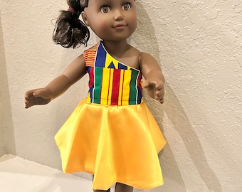 Muñeca afroamericana de 18 pulgadas con ropa africana