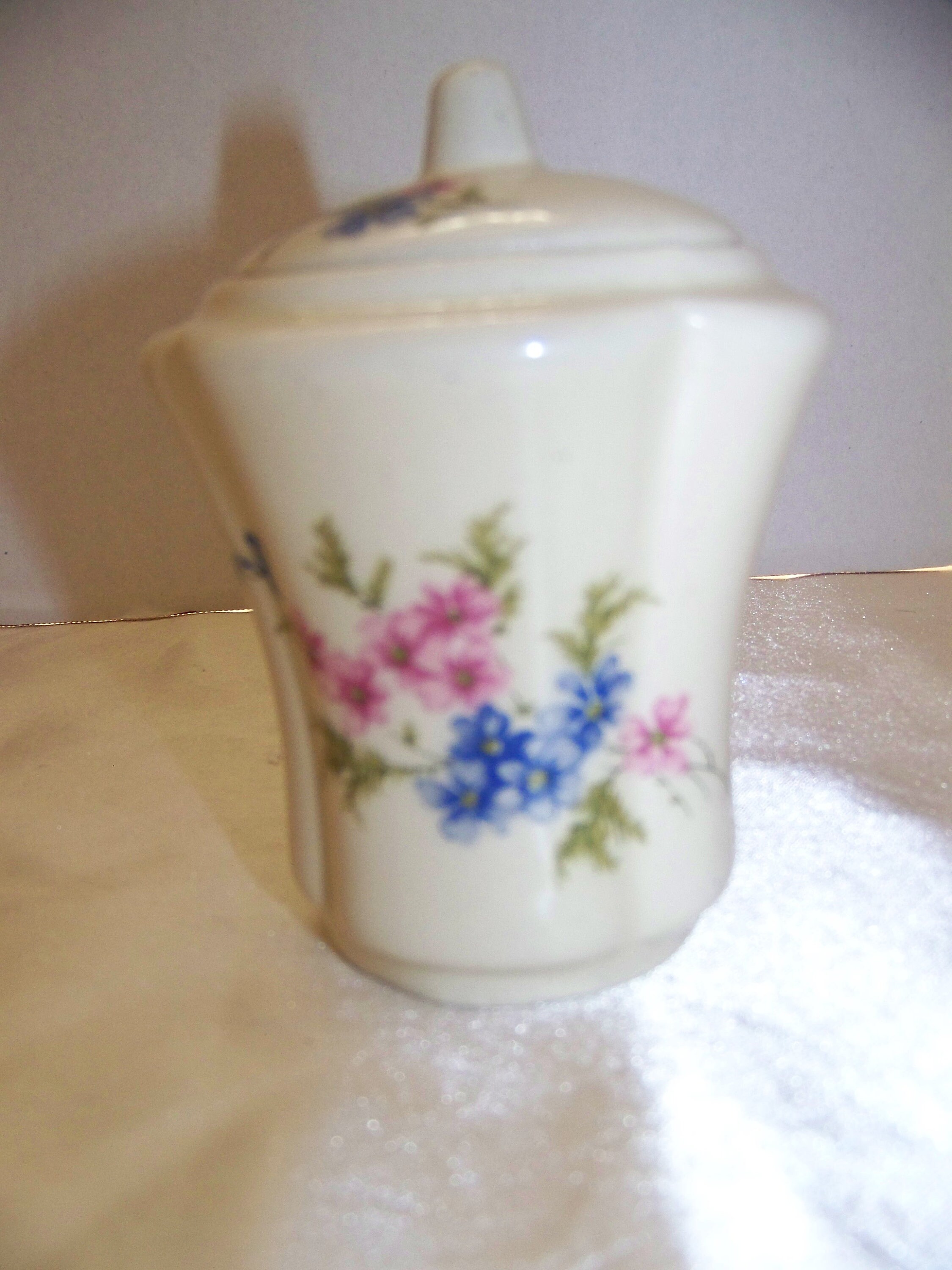Dresser Jar With Lid Ceramic With Painted Flowers Etsy UK