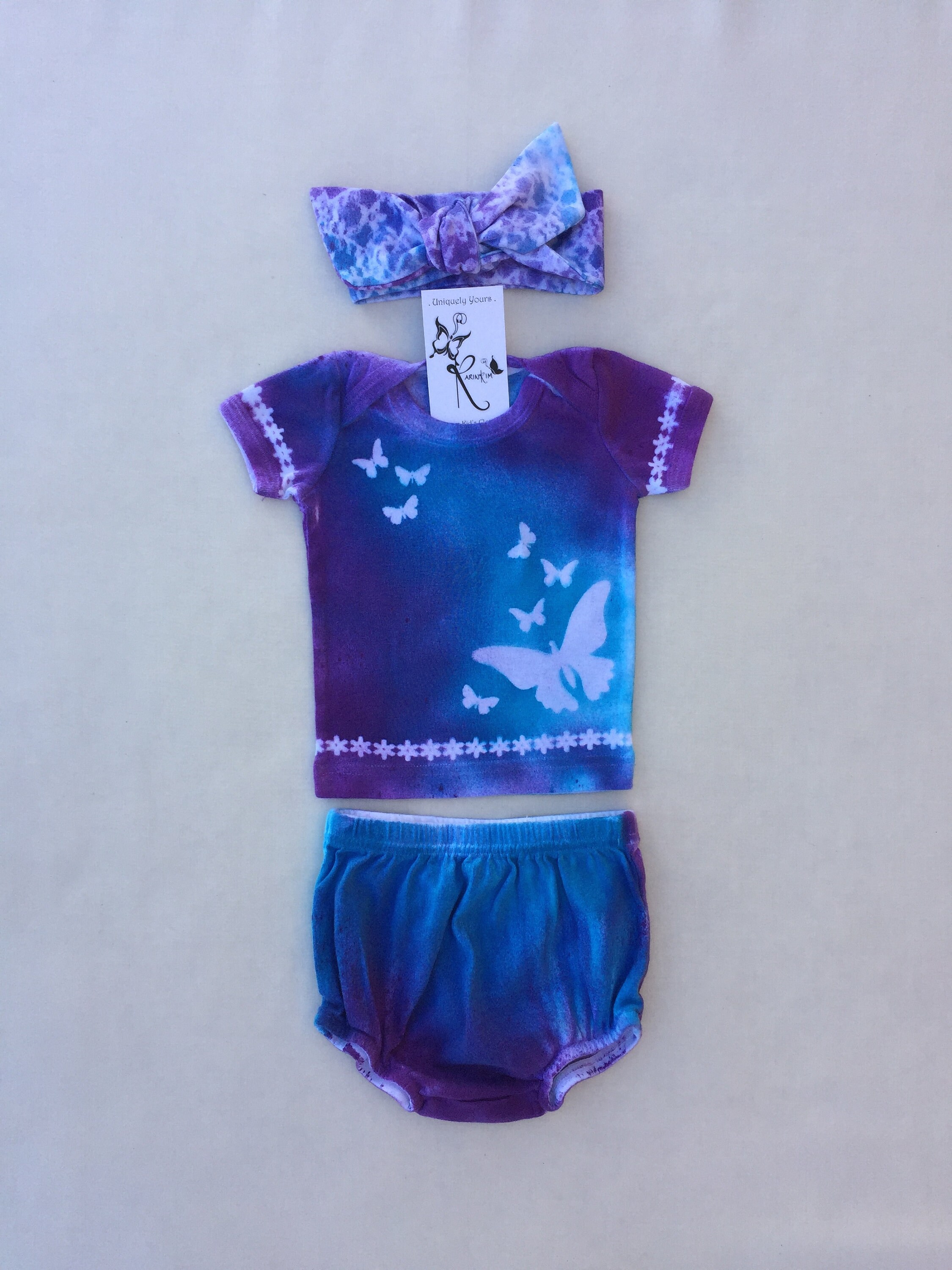 tie dye baby gown