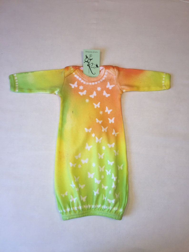 tie dye baby gown