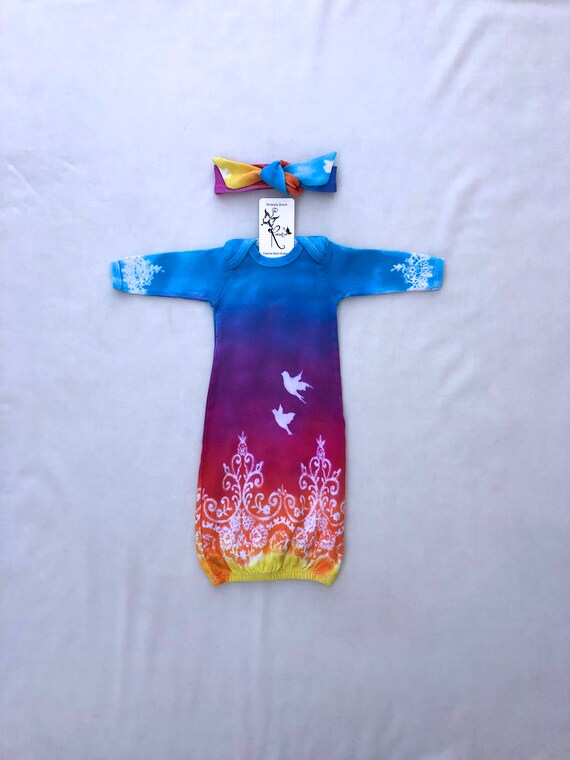 newborn tie knot gown