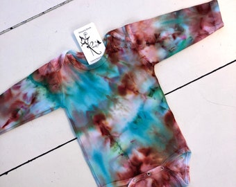 Hand Dyed Baby Boy or Girl Clothes, Tie Dyed Baby Bodysuit, Boho Hippie Coming Home Outfit, Infant One piece, Baby Shower Gift