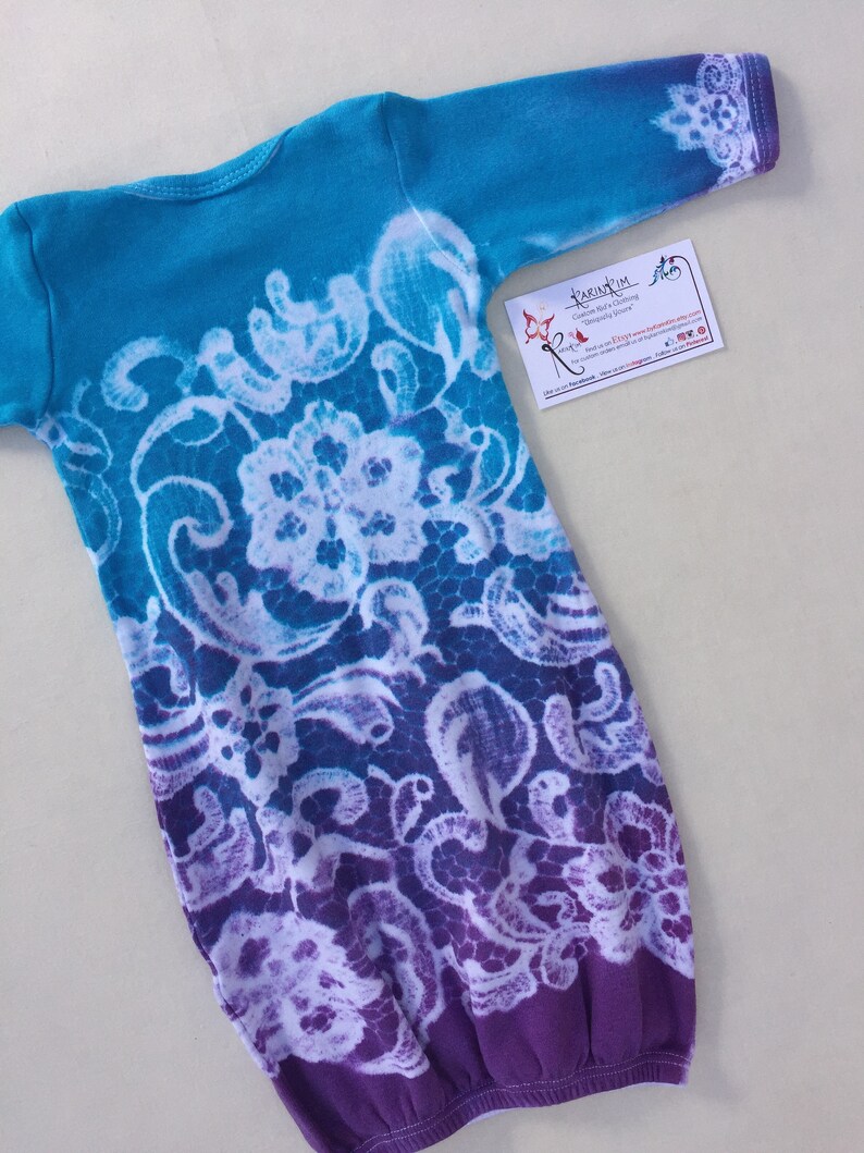 tie dye baby gown
