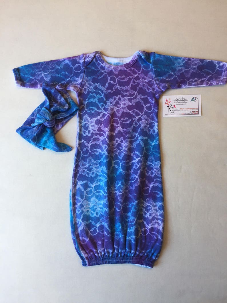 tie dye baby gown