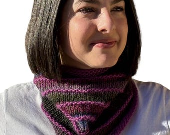Alpaka Halswärmer für Frauen, Handgestrickter Kaputzenschal