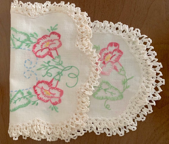 Dresser Scarves 3 Piece Dolie Set Vintage Linens Etsy