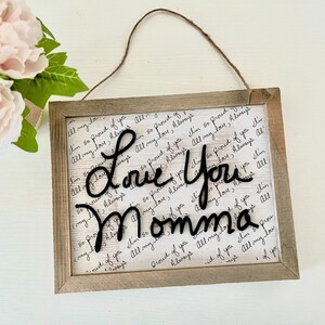 Plaque souvenir manuscrite