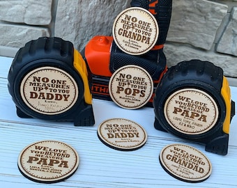 Fathers Day Customized Measuring Tapes | Personalized tools for him | No one measures up to you