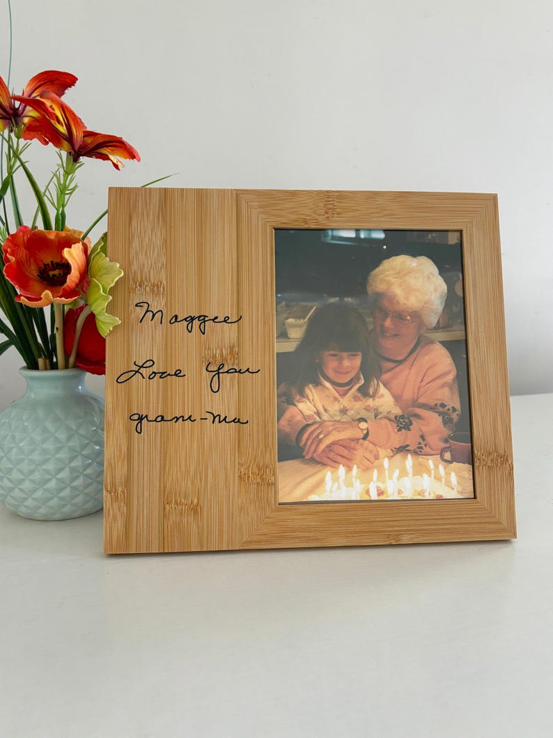 Custom Engraved Handwriting Picture Frame | Keepsake | Wedding Gift ...