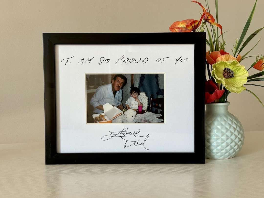 Custom Engraved Handwriting Picture Frame | Keepsake | Wedding Gift ...