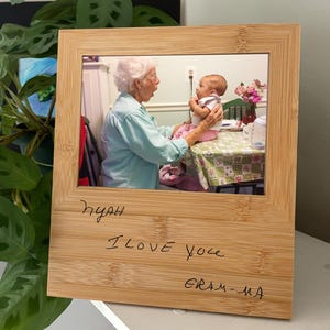 Cadre photo personnalisé avec écriture manuscrite | Souvenir | Cadeau de mariage | Écriture manuscrite de la mère | Cadeau gravé