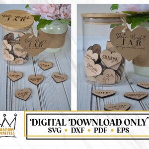 Date Night Ideas | Date Night Jar | SVG File | Digital File