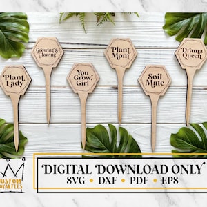 Wood Plant Sayings | Plant Markers | SVG File | Digital File