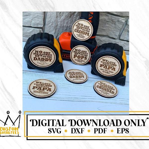 Fathers Day Customized Measuring Tapes | SVG File | Digital File