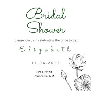 Bridal Shower Invite *PLUS* Thank You Card Templates/ Digital Download/ Editable/ DIY/ Infinite Downloads
