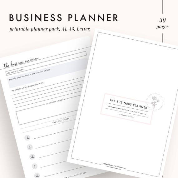 Online business planner small business planner etsy planner Etsy
